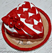 کیک ولنتاین سفارشی ازنمای دیگر