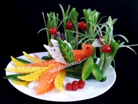 پرنده با سبزیجات