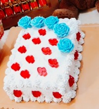 کیک خوشمزه ی من واسه ولنتاین ??