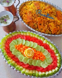 لوبیا پلو گیاهی