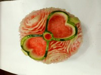 تزیین هندوانه شب یلدا .رستوران توحید