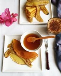 کرپ فرانسوی با موز گریل شده