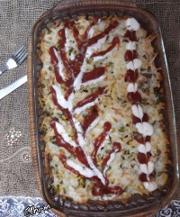 گراتن مرغ و سیب زمینی