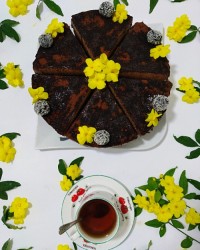 چیز کیک شکلاتی نسکافه ایی
