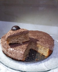 چیز کیک نسکافه و موس شکلات
