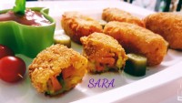 کروکت سیب زمینی با سوسیس