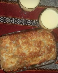 ♣لازانیابه همراه کرم کارامل♣