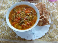 سوپ ورمشیل با گرده محلی