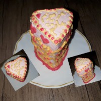 کیک مخملی و ماست