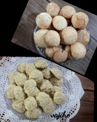 شیرینی پفکی گردویی .نارگیلی