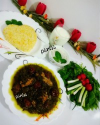 خورش آلو اسفناج