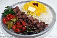 کباب چنجه بامخلفات