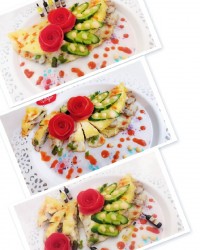 رول تخم مرغ و قارچ