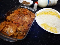 خورش آلو زرشک با مرغ 