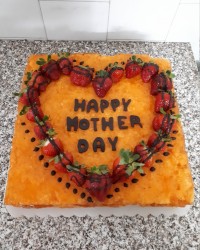 کیک پرتقال با سس پرتقال