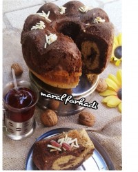 کیک شکلاتی با مغز بادام زمینی