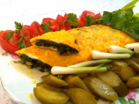 رول املت اسفناج و پنیر