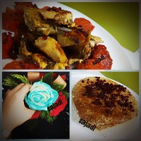 خوراک مرغ و پلو