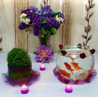 تزیین سبزه و تنگ ماهی