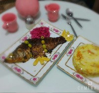 پلو افغانی با ماهی کپور تنوری