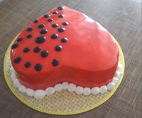 کیک اسفنجی با روکش سس براق