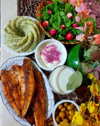 سبزی پلو باماهی