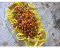 پاستا فتوچینی با کباب پنیری