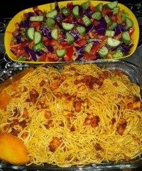 ماکارونی با سالاد