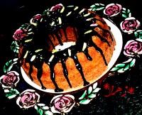 کیک من واسه مهمونای عزیزم