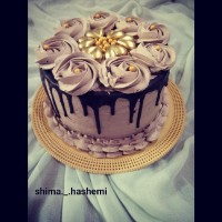 کیک شکلاتی با خامه شکلاتی