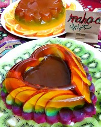 ژله سیب و پرتقال