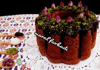 کیک نارگیلی شکلاتی