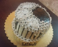 کیک شکلاتی با خامه شکلاتی امروزم