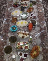 سفره شام مهمونی