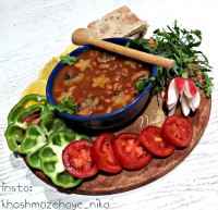 خوراک لوبیاچیتی وقارچ