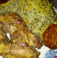 باقالی پلو با ماهیچه