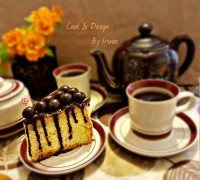 کیک موز با روکش شکلات