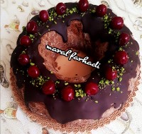 کیک بستنی با چیپس شکلاتی