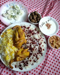 خوراک بلدرچین با سس پرتقال