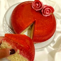 کیک با رویه ژله ای