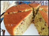 کیک کشمش و گردو با آرد نانوایی