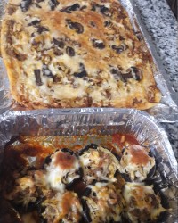پیتزا مرغ و قارچ (کاری)