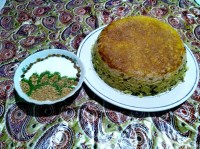 ته چین عدس پلو