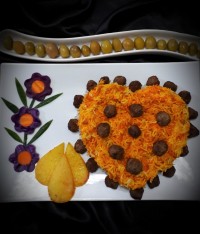 رشته پلوبا گوشت قلقلی