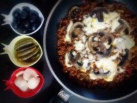 خوراک سویا و قارچ