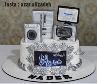 کیک با تم لوازم خانگی
