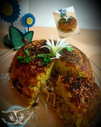 ته چین شوید باقلا با مرغ