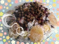 آلبالو پلو با گوشت قلقلی