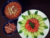 خوراک لوبیا و قارچ