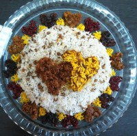 تزیین عدس پلو